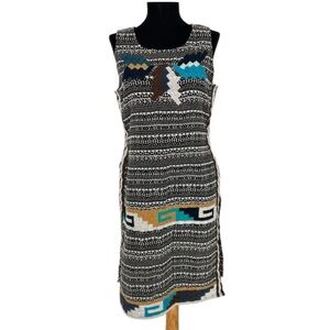 CALYPSO ST. BARTH - Tweed‎ Embroidered Boho Tunic Size Small